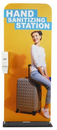 Display Pillowcase Tension Fabric Tube Stand 3' x 90" One-sided EZ390