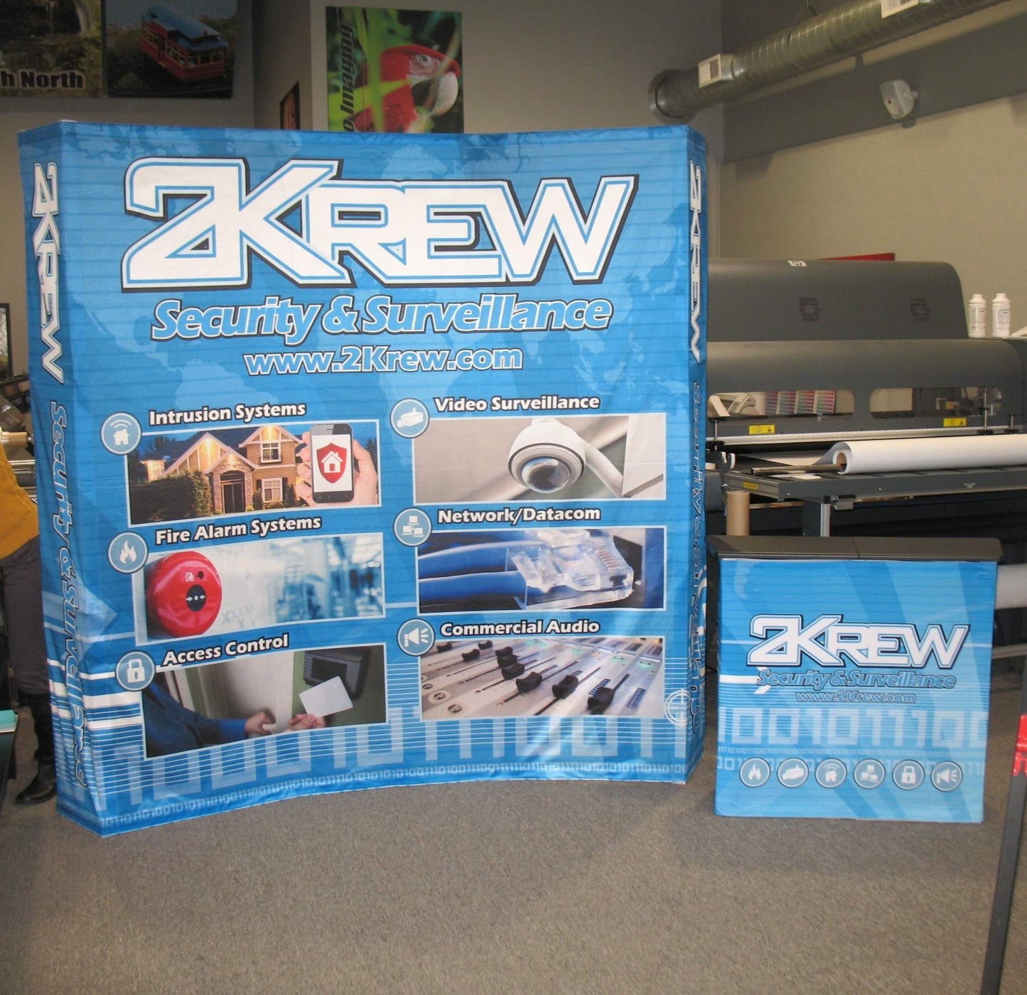 Display Popup Fabric (velcro) 10' FD10G1