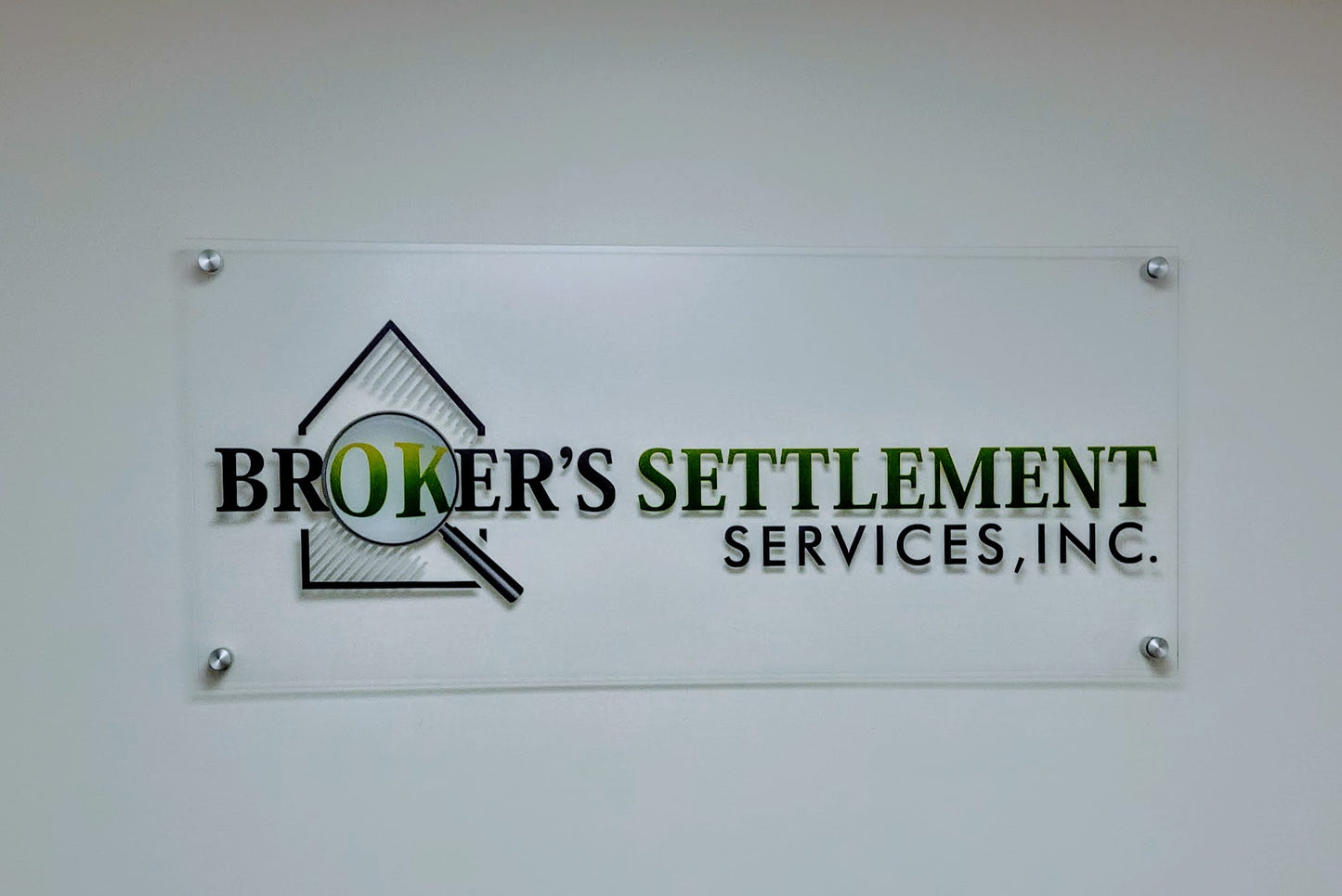 Acrylic Sign with Standoffs