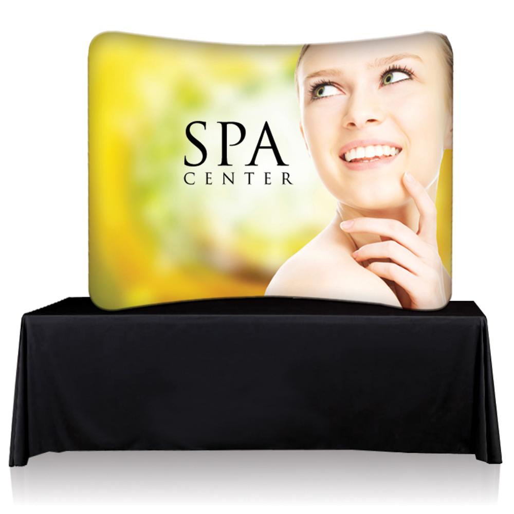 Display Pillowcase Tension Fabric Curved Tube Tabletop 8' Two-sided TD8G2