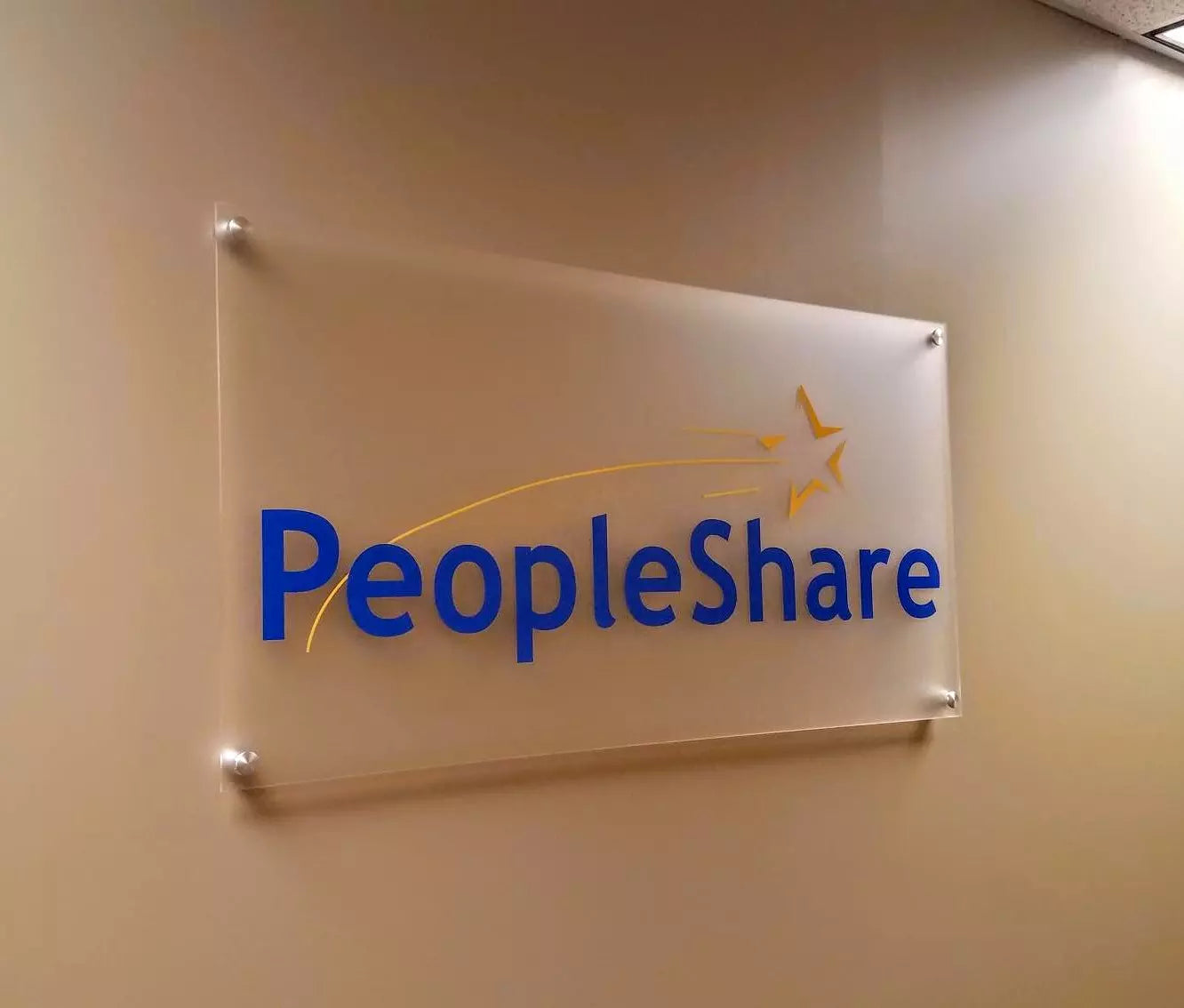 Acrylic Sign with Standoffs