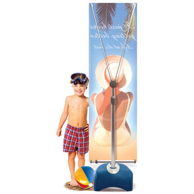 Outdoor Banner Stand with 2'x5' Banner